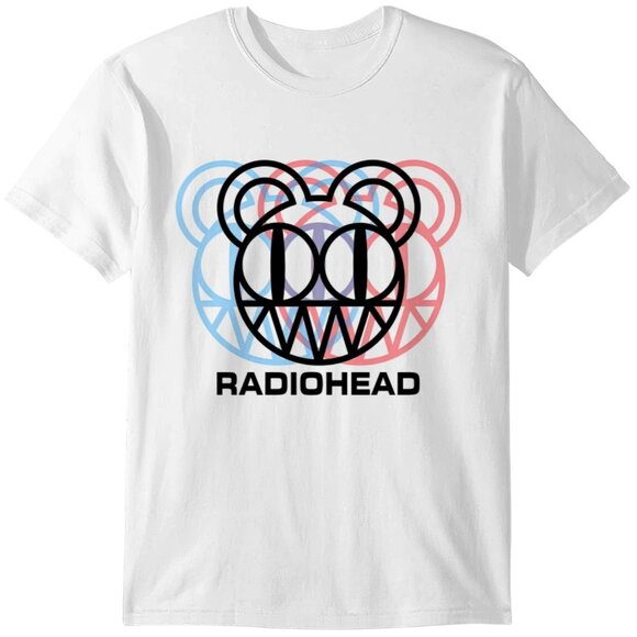 Radiohead Dizzy Glitch Logo Rock Band Album Music Retro Fan Graphic T-Shirt 05 - Picture 1 of 5